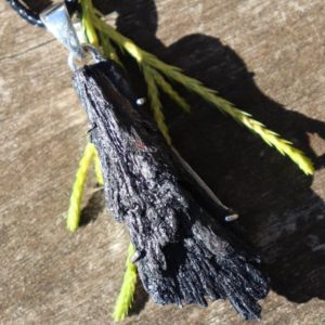 Shop Kyanite Necklaces! Black Rough Kyanite Healing Stone Necklace for Your Chakras! | Natural genuine Kyanite necklaces. Buy crystal jewelry, handmade handcrafted artisan jewelry for women.  Unique handmade gift ideas. #jewelry #beadednecklaces #beadedjewelry #gift #shopping #handmadejewelry #fashion #style #product #necklaces #affiliate #ad