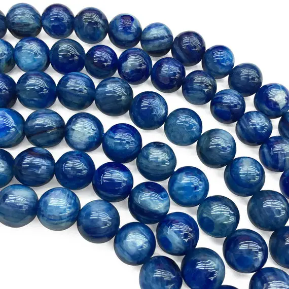 10mm Natural Kyanite Beads, Round Gemstone Beads, Wholesale Beads