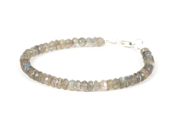 Labradorite Bracelet, Delicate Gemstone Bracelet, Faceted Labradorite Gemstones, Gemstone Bracelet, Handmade Jewelry, Gemstone Jewelry