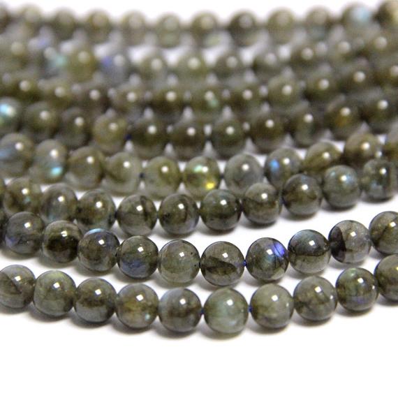 Gray Labradorite Beads 6mm 8mm Natural Dark Gray Labradorite Blue Flash Gold Flash Gray Gemstone Mala Beads Sparkle Flash Labradorite Beads