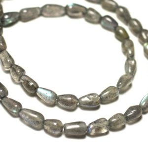 Shop Labradorite Bead Shapes! Wire 39cm 52-62pc approx – Stone Beads – Labradorite Drops 6-8mm | Natural genuine other-shape Labradorite beads for beading and jewelry making.  #jewelry #beads #beadedjewelry #diyjewelry #jewelrymaking #beadstore #beading #affiliate #ad