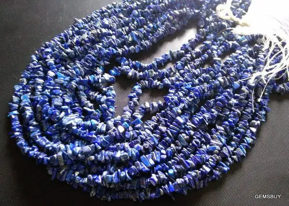 32 Inch 3mm To 5mm Approx.. Blue Lapis Lazuli Uncut Beads Strand, Lapis Lazuli Chips Beads, Uncut Beads Lapis, Chips Beads Lapis Lazuli