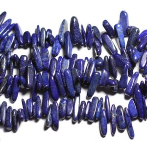Shop Lapis Lazuli Chip & Nugget Beads! Thread 39cm 90pc approximately – Stone Beads – Lapis Lazuli Rockeries Chips Batonnets 10-22mm Golden Midnight Royal Blue | Natural genuine chip Lapis Lazuli beads for beading and jewelry making.  #jewelry #beads #beadedjewelry #diyjewelry #jewelrymaking #beadstore #beading #affiliate #ad