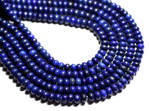 10pc - Perles De Pierre - Lapis Lazuli Rondelles 6x4mm - 4558550085511