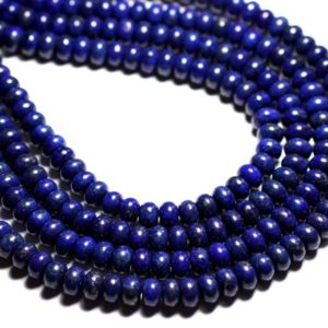 Shop Lapis Lazuli Rondelle Beads! 10pc – stone – Lapis Lazuli Rondelle 8x5mm – 4558550027269 beads | Natural genuine rondelle Lapis Lazuli beads for beading and jewelry making.  #jewelry #beads #beadedjewelry #diyjewelry #jewelrymaking #beadstore #beading #affiliate #ad