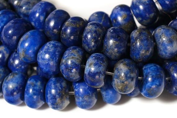 15.5" 5x8mm Natural Lapis Lazuli Rondelle Beads, Genuine Lapis Roundel Beads