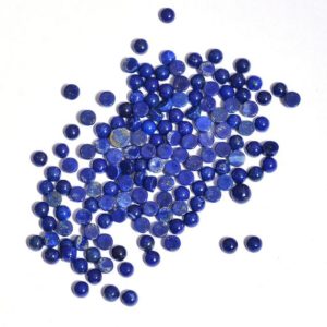 AAA+ Lapis Lazuli 2mm Round Smooth Cabochon Lot | Blue Lapis Natural Semi Precious Gemstone Flat Back Cabs | Jewelry Making Round Cabochon | Natural genuine beads Array beads for beading and jewelry making.  #jewelry #beads #beadedjewelry #diyjewelry #jewelrymaking #beadstore #beading #affiliate #ad