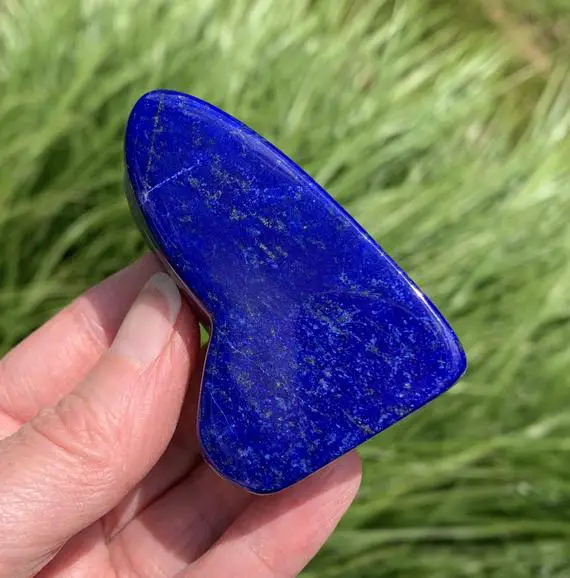 2.6" Lapis Lazuli Freeform - Self-standing Crystal - Polished - Meditation Stone- Collectible - Display/decor- Altar Stone- From Afghanistan