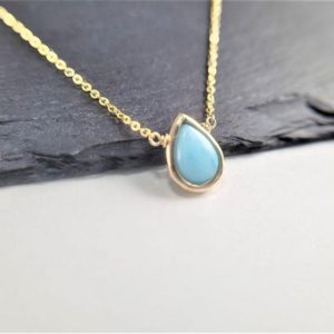 Larimar Necklace, Gemstone Necklace / Handmade Jewelry / Simple Gold Necklace, , Necklaces for Women, Stress Relief, Gemstone Choker, Dainty | Natural genuine Larimar pendants. Buy crystal jewelry, handmade handcrafted artisan jewelry for women.  Unique handmade gift ideas. #jewelry #beadedpendants #beadedjewelry #gift #shopping #handmadejewelry #fashion #style #product #pendants #affiliate #ad