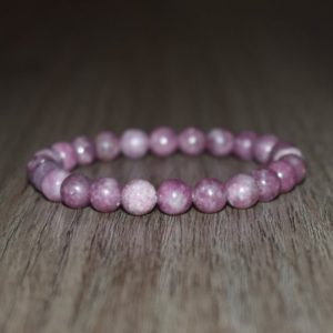 Shop Lepidolite Jewelry! 8mm Lepidolite Bracelet, Genuine Lepidolite Bracelet, Anxiety Bracelet, Bracelet for Woman& Man, Stress Relief Bracelet, Depression Bracelet | Natural genuine Lepidolite jewelry. Buy crystal jewelry, handmade handcrafted artisan jewelry for women.  Unique handmade gift ideas. #jewelry #beadedjewelry #beadedjewelry #gift #shopping #handmadejewelry #fashion #style #product #jewelry #affiliate #ad