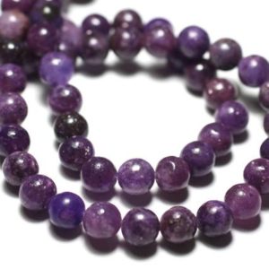 Shop Lepidolite Bead Shapes! 5pc – stone beads – Purple Purple Lepidolite 8mm – 8741140022300 balls | Natural genuine other-shape Lepidolite beads for beading and jewelry making.  #jewelry #beads #beadedjewelry #diyjewelry #jewelrymaking #beadstore #beading #affiliate #ad