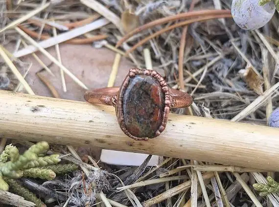 Unakite Ring | Personalized Crystal Ring
