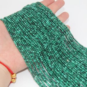 Shop Malachite Faceted Beads! 2mm 3mm 4mm Genuine Malachite Semi Precious Round  Faceted Stone.Loose Gemstone Faceted Beads,High Quality Malachite Faceted Gemstone Beads. | Natural genuine faceted Malachite beads for beading and jewelry making.  #jewelry #beads #beadedjewelry #diyjewelry #jewelrymaking #beadstore #beading #affiliate #ad