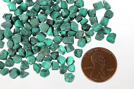 Tiny Raw Malachite Pieces, Rough Malachite, Genuine Malachite Crystal, Healing Crystal, Bulk Raw Gemstone, Ssmalachite001