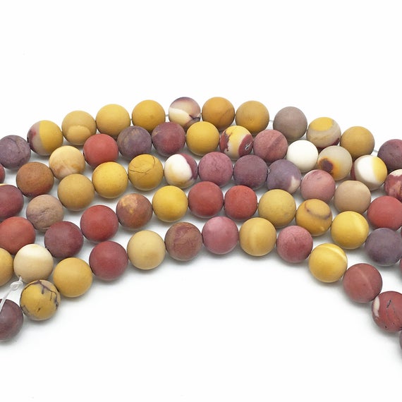 6mm Matte Mookaite Beads, Round Gemstone Beads, Wholesale Beads