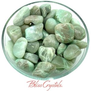 Shop Moonstone Stones & Crystals! 1 Green Moonstone Tumbled Stone Grade AA+, Healing Crystal and Stone for Friendship #GT30 | Natural genuine stones & crystals in various shapes & sizes. Buy raw cut, tumbled, or polished gemstones for making jewelry or crystal healing energy vibration raising reiki stones. #crystals #gemstones #crystalhealing #crystalsandgemstones #energyhealing #affiliate #ad