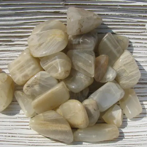 Moonstone - Tumbled Stones - Tumbled Moonstone - Moonstone Crystal - Balancing Stone - Calming Stone - Chakra Stone - Feminine Stone