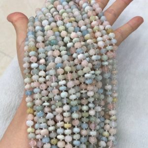 Shop Morganite Chip & Nugget Beads! 7-8mm Natural Morganite Pebble Chip Beads, Gemstone Beads, Wholesale Beads | Natural genuine chip Morganite beads for beading and jewelry making.  #jewelry #beads #beadedjewelry #diyjewelry #jewelrymaking #beadstore #beading #affiliate #ad