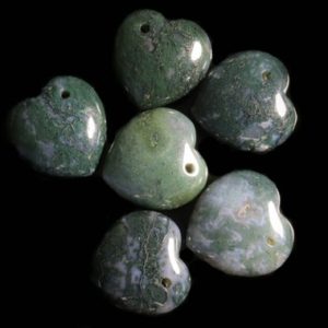 Shop Moss Agate Shapes! Green Moss Agate Small Hearts | Natural genuine stones & crystals in various shapes & sizes. Buy raw cut, tumbled, or polished gemstones for making jewelry or crystal healing energy vibration raising reiki stones. #crystals #gemstones #crystalhealing #crystalsandgemstones #energyhealing #affiliate #ad