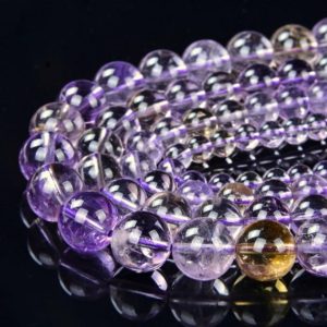 Shop Ametrine Beads! Natural Ametrine Gemstone Grade Aaa Round 6mm 8mm 10mm 12mm Loose Beads (A283) | Natural genuine beads Ametrine beads for beading and jewelry making.  #jewelry #beads #beadedjewelry #diyjewelry #jewelrymaking #beadstore #beading #affiliate #ad