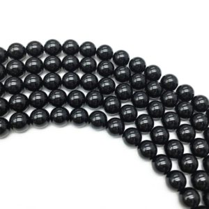 Shop Obsidian Round Beads! 6mm Black Obsidian Beads, Round Gemstone Beads, Wholesale Beads | Natural genuine round Obsidian beads for beading and jewelry making.  #jewelry #beads #beadedjewelry #diyjewelry #jewelrymaking #beadstore #beading #affiliate #ad