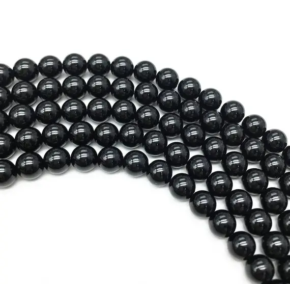 6mm Black Obsidian Beads, Round Gemstone Beads, Wholesale Beads