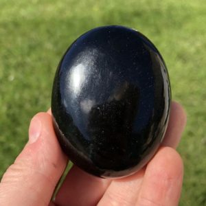 Shop Obsidian Shapes! Black Obsidian Palm Stone (2" – 3") – Black Obsidian Tumbled Crystal – Polished Black Obsidian Palm Stone – Black Volcanic Glass Crystal | Natural genuine stones & crystals in various shapes & sizes. Buy raw cut, tumbled, or polished gemstones for making jewelry or crystal healing energy vibration raising reiki stones. #crystals #gemstones #crystalhealing #crystalsandgemstones #energyhealing #affiliate #ad