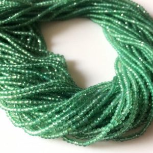 Shop Onyx Faceted Beads! 2mm Faceted Natural Green Onyx Gemstones Round Rondelles Beads, Excellent Quality Uniform Cut, 13 Inch Strand, GDS526 | Natural genuine faceted Onyx beads for beading and jewelry making.  #jewelry #beads #beadedjewelry #diyjewelry #jewelrymaking #beadstore #beading #affiliate #ad