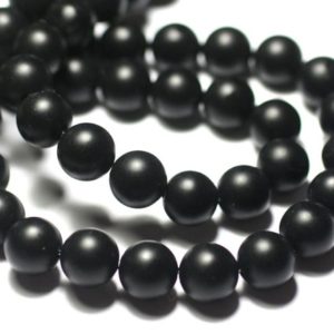 Shop Onyx Bead Shapes! 4pc – Perles de Pierre – Onyx noir mat sablé givré ciré Boules 12mm – 8741140028852 | Natural genuine other-shape Onyx beads for beading and jewelry making.  #jewelry #beads #beadedjewelry #diyjewelry #jewelrymaking #beadstore #beading #affiliate #ad