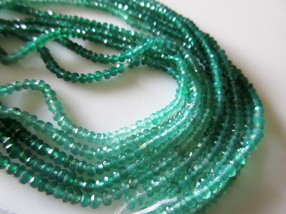 Aaa Green Onyx 4mm Beads, Natural Green Onyx Shaded Multi Color Beads, 13 Inch Strand, Sold As 5 Strand/50 Strands, Gfj503