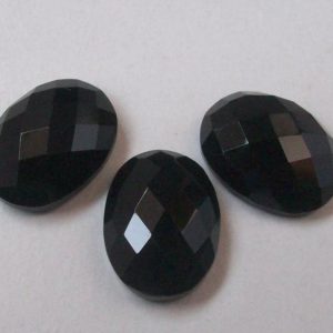 Shop Onyx Shapes! 12x16mm Black Onyx Faceted Oval Checker Flat stone, AAA Quality gemstone, Nice Quality Black Onyx Oval Faceted Checker Flat Loose Gemstone | Natural genuine stones & crystals in various shapes & sizes. Buy raw cut, tumbled, or polished gemstones for making jewelry or crystal healing energy vibration raising reiki stones. #crystals #gemstones #crystalhealing #crystalsandgemstones #energyhealing #affiliate #ad