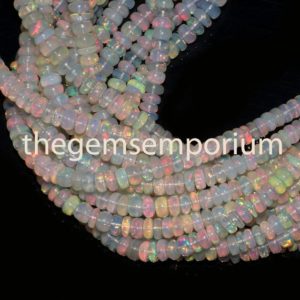 Shop Opal Rondelle Beads! Ethiopian Opal plain smooth Rondelle Beads, Ethiopian Opal Welo Fire Rondelle Beads, Ethiopian Opal beads, Opal rondelle beads Top Quality, | Natural genuine rondelle Opal beads for beading and jewelry making.  #jewelry #beads #beadedjewelry #diyjewelry #jewelrymaking #beadstore #beading #affiliate #ad