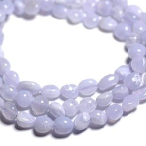 Shop Pearl Chip & Nugget Beads! 10pc – Perles de Pierre – Calcédoine Bleue Nuggets Olives 5-10mm – 4558550089526 | Natural genuine chip Pearl beads for beading and jewelry making.  #jewelry #beads #beadedjewelry #diyjewelry #jewelrymaking #beadstore #beading #affiliate #ad