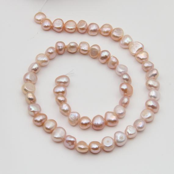 6~7mm Nugget Pearl Beads,pink Color Pearl,natural Freshwater Pearl Beads,seed Pearl,luster Pearl,loose Pearl Strand Beads,pearl Jewelry.