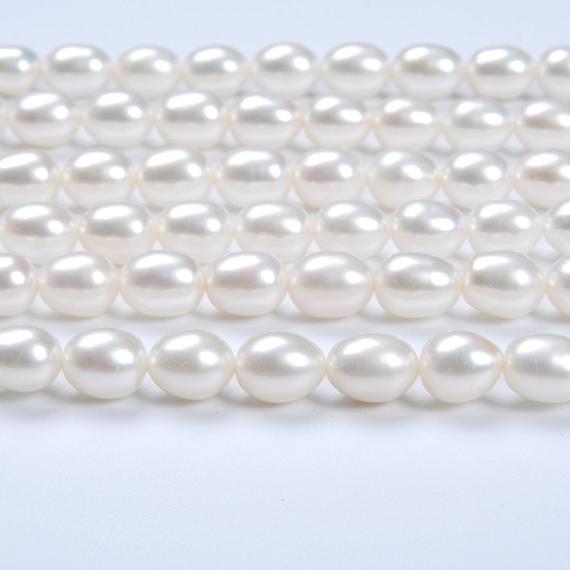 Aa 6~7mm Rice Bright White Clear Freshwater Pearl,raw Genuine Freshwater Pearl,high Luster Pearl,good Quality Freshwater Pearl Beads,ts934