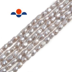 Shop Pearl Beads! Gray Fresh Water Pearl Side Drill Nugget Beads 4mm 6mm 8mm 10mm 14" Strand | Natural genuine beads Pearl beads for beading and jewelry making.  #jewelry #beads #beadedjewelry #diyjewelry #jewelrymaking #beadstore #beading #affiliate #ad
