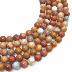 Shop Petrified Wood Beads! 10mm Petrified Wood Jasper Beads, Round Gemstone Beads, Wholesale Beads | Natural genuine round Petrified Wood beads for beading and jewelry making.  #jewelry #beads #beadedjewelry #diyjewelry #jewelrymaking #beadstore #beading #affiliate #ad
