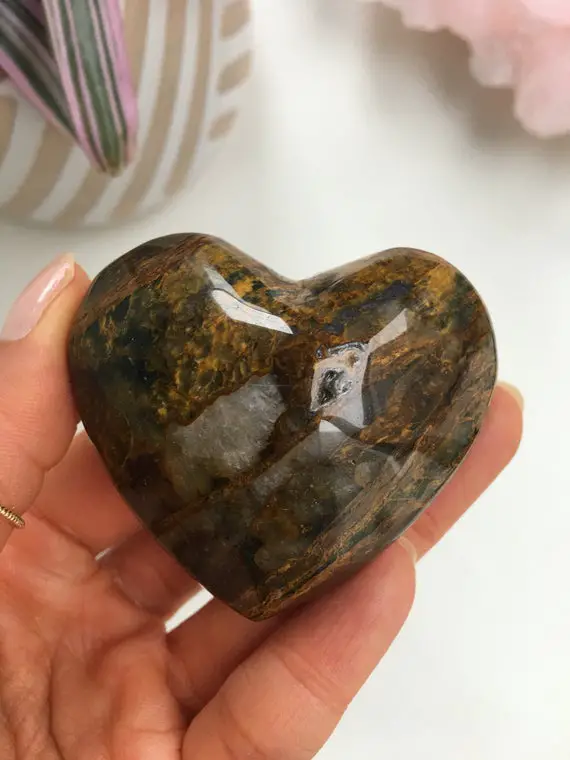 Rare Pietersite Heart, Pietersite Crystal, Natural Pietersite, Polished Pietersite, Pietersite Stone, Crystal Heart, Healing Crystal