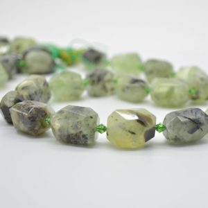 Shop Prehnite Chip & Nugget Beads! High Quality Grade A Natural Prehnite Semi-precious Gemstone Faceted Nugget Beads – 15mm – 22mm – 15" strand | Natural genuine chip Prehnite beads for beading and jewelry making.  #jewelry #beads #beadedjewelry #diyjewelry #jewelrymaking #beadstore #beading #affiliate #ad