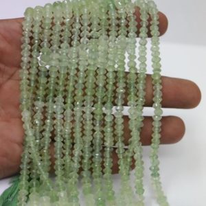 Prehnite Faceted Rondelle Beads   Prehnite Shaded  Beads Prehnite Rondelle Beads  Prehnite Beads Strand | Natural genuine rondelle Prehnite beads for beading and jewelry making.  #jewelry #beads #beadedjewelry #diyjewelry #jewelrymaking #beadstore #beading #affiliate #ad