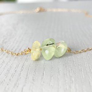 RAW PREHNITE NECKLACE, Prehnite Crystal Necklace Gold Heart Chakra Necklace, Prehnite Jewelry, Love Stone Necklace, Crystal Healing Necklace | Natural genuine Gemstone necklaces. Buy crystal jewelry, handmade handcrafted artisan jewelry for women.  Unique handmade gift ideas. #jewelry #beadednecklaces #beadedjewelry #gift #shopping #handmadejewelry #fashion #style #product #necklaces #affiliate #ad