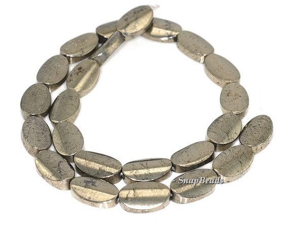 18x13mm Palazzo Iron Pyrite Gemstone Concave Oval 18x13mm Loose Beads 15.5 Inch Full Strand Lot 1,2,6,12 And 20 (90145106-411)