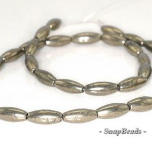 Shop Pyrite Bead Shapes! Palazzo Iron Pyrite Gemstone Barrel Drum Tube 30x7mm Loose Beads 15.5 inch Full Strand LOT 1,2,6,12 and 20 (90145026-408) | Natural genuine other-shape Pyrite beads for beading and jewelry making.  #jewelry #beads #beadedjewelry #diyjewelry #jewelrymaking #beadstore #beading #affiliate #ad