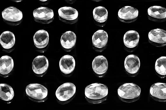 Oval Cabochons,crystal Quartz Cabochons,quartz Gemstones,white Quartz,clear Quartz,transparent Cabochons,oval Gemstone - Aa Quality
