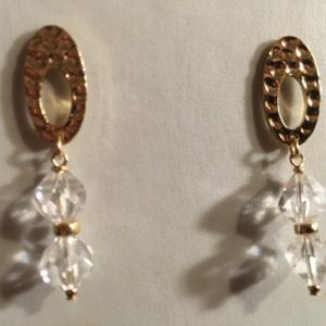 Shop Quartz Crystal Earrings! Crystal Quartz Earrings – Wedding Jewelry – Yellow Gold Jewellery – Gemstone – Beaded – Dangle – Pierced – Stud | Natural genuine Quartz earrings. Buy handcrafted artisan wedding jewelry.  Unique handmade bridal jewelry gift ideas. #jewelry #beadedearrings #gift #crystaljewelry #shopping #handmadejewelry #wedding #bridal #earrings #affiliate #ad