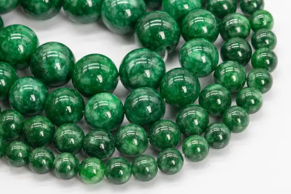 Emerald Green Color Quartz Loose Beads Round Shape 6-7mm 8mm 10mm 12mm