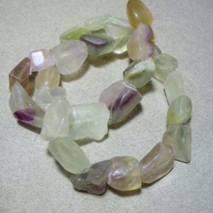 Shop Fluorite Chip & Nugget Beads! Rainbow Fluorite Nuggets Gemstone 10-18mm | Natural genuine chip Fluorite beads for beading and jewelry making.  #jewelry #beads #beadedjewelry #diyjewelry #jewelrymaking #beadstore #beading #affiliate #ad