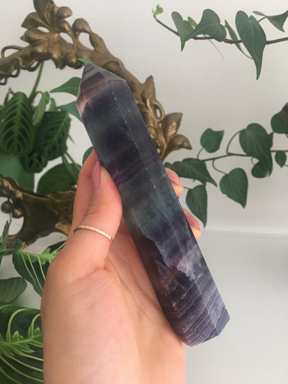 Rainbow Fluorite Point, Colorful Crystal Obelisk Rainbow Fluorite Point, Colorful Crystal Obelisk