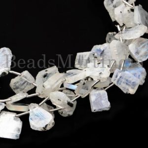 Shop Rainbow Moonstone Chip & Nugget Beads! Rainbow Moonstone Flat Nugget Shape Beads, 8×11.5-8.5×15 mm Moonstone Nugget Beads, Rainbow Moonstone Flat Nugget, Rainbow Moonstone Beads | Natural genuine chip Rainbow Moonstone beads for beading and jewelry making.  #jewelry #beads #beadedjewelry #diyjewelry #jewelrymaking #beadstore #beading #affiliate #ad