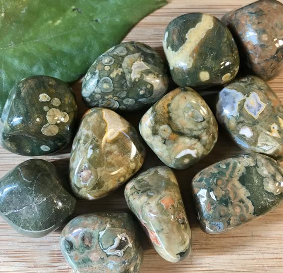 Tumbled Rhyolite Stones Set With Gift Bag And Note